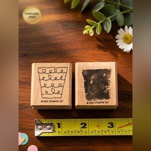 Stampin' Up! Wooden Stamps with Black Designs